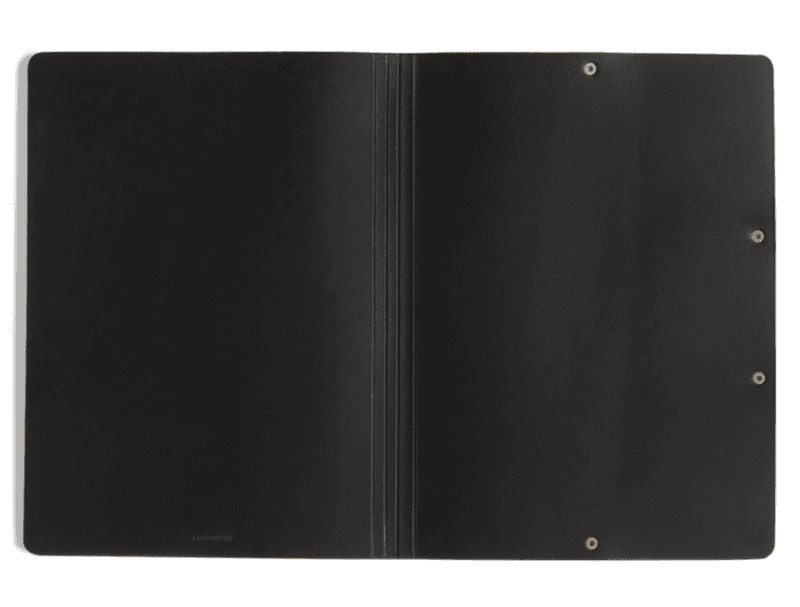 LGNDR Skinn mappe Svart A4