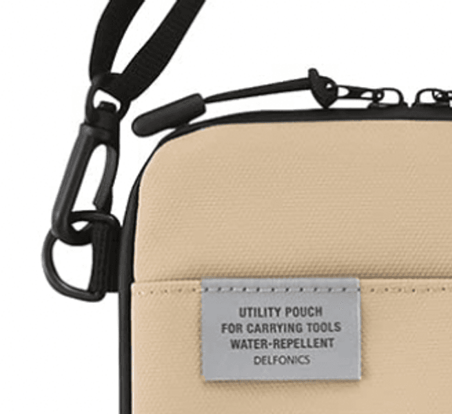 Delfonics Water-Repellent Smartphone bag with shoulder strap, Beige