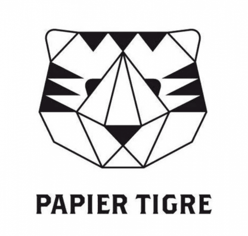 Papier Tigre Kulepenn fersken/ blå