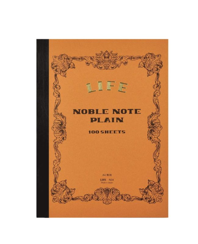 Life Stationery Noble Notebook, Plain B6