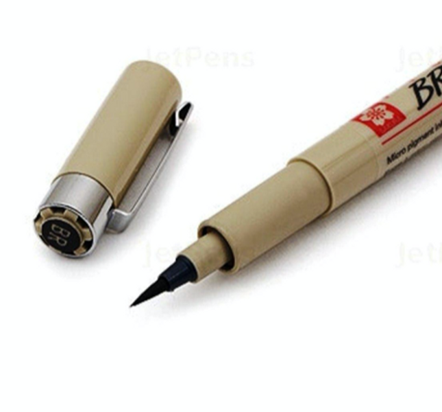 Sakura Pigma Brushpen, 6 stk/ farger
