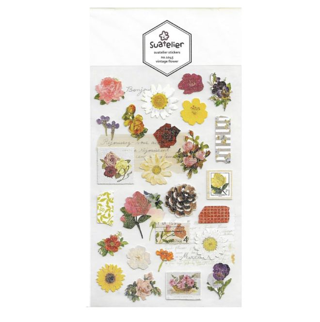 Hovedbilde Suatelier Stickers Vintage Flower