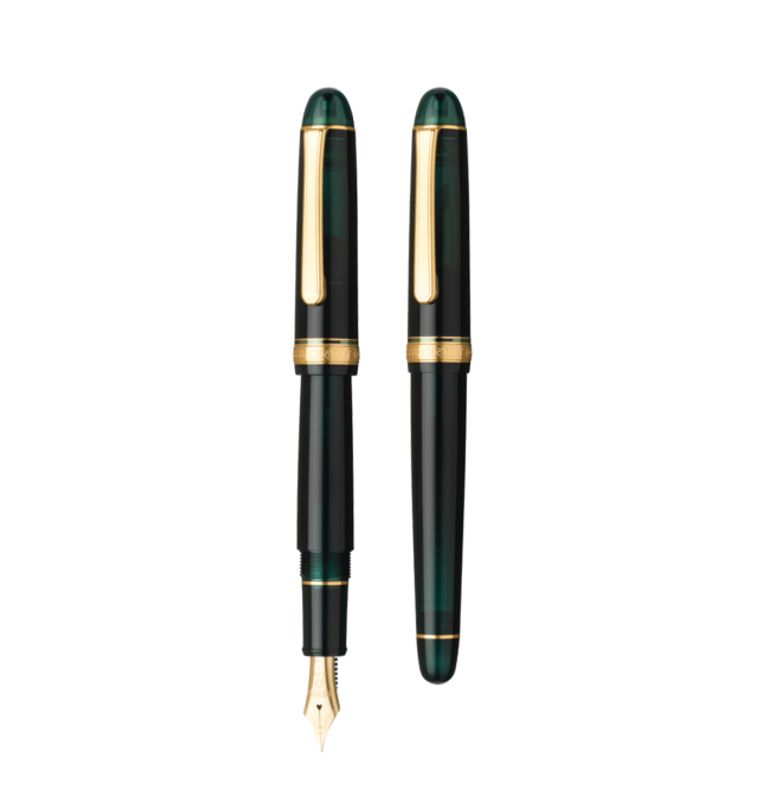 Platinum 3776 Laurel Green Fyllepenn + converter