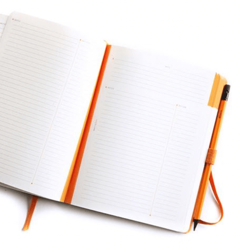 Rhodia MØTEBOK, A5 Sort og Orange
