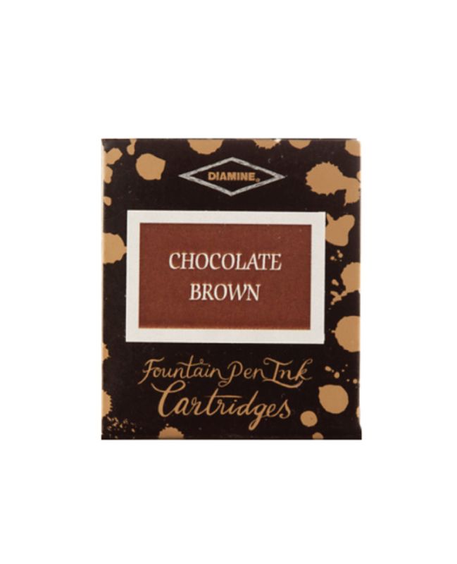 Diamine Blekkpatroner 6 pkn, Chocolate Brown