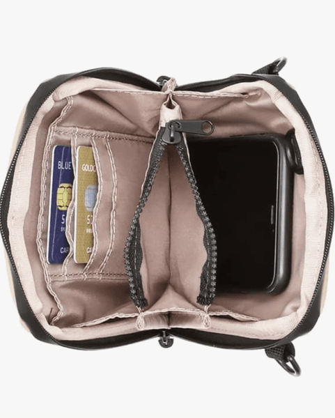 Delfonics Water-Repellent Smartphone bag with shoulder strap, Beige