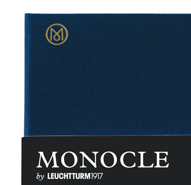 Monocle By Leuchtturm Hard Notebook B6, Dotted Navy