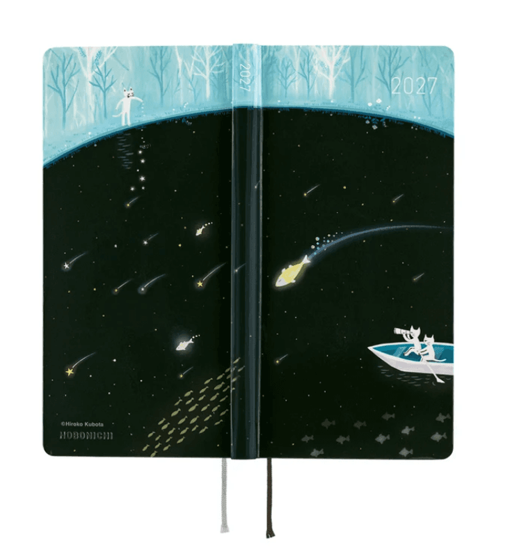 HOBONICHI Weeks 2027 Hiroko Kubota; Meteor Shower in the Light Blue Forest