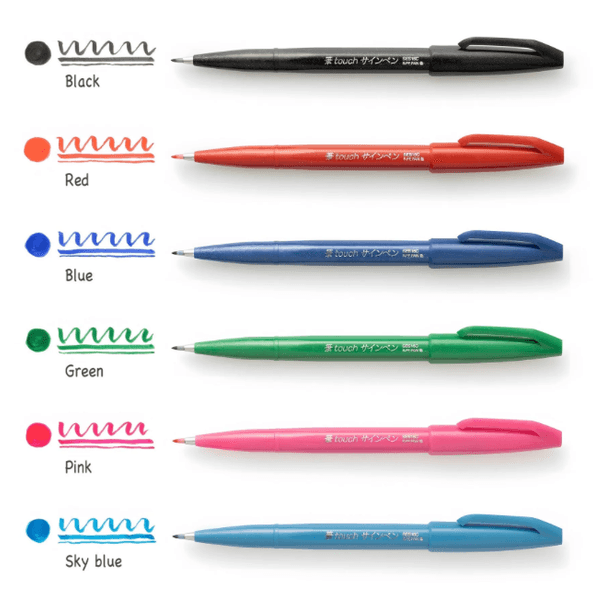 Pentel Touch Pen SES15C-A Fleksibel, 21 farger