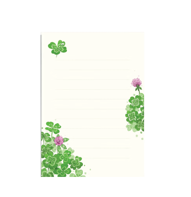 Memio Lucky Clovers Illustrated Pad, A6