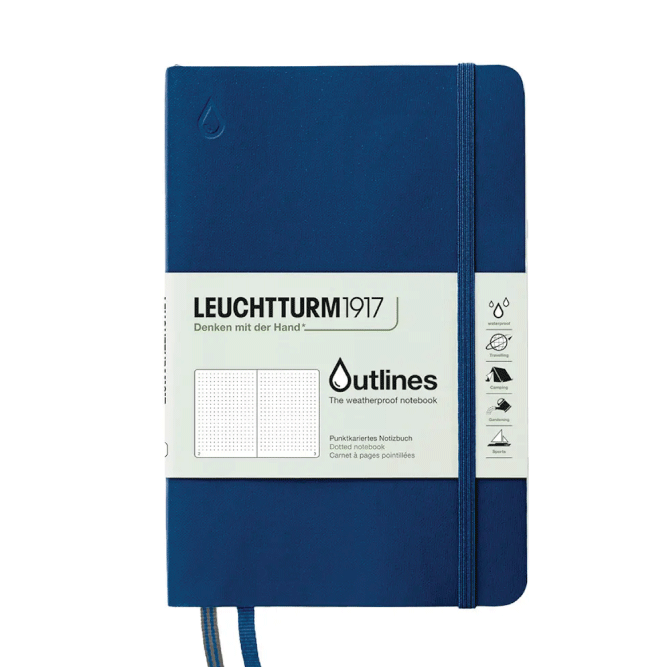LT OUTLINES Notatbok B6+ Softcover Dotted, Blue