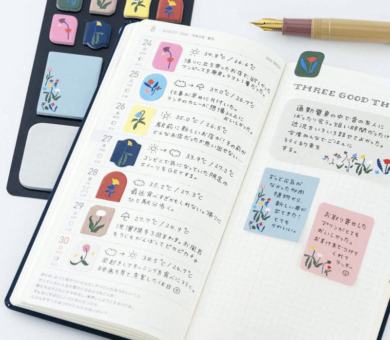 HOBONICHI Sticky Notes Petit Bloom