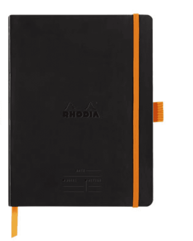 Rhodia MØTEBOK, A5 Sort og Orange