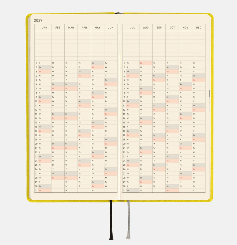 HOBONICHI Weeks 2027 Canaria Yellow