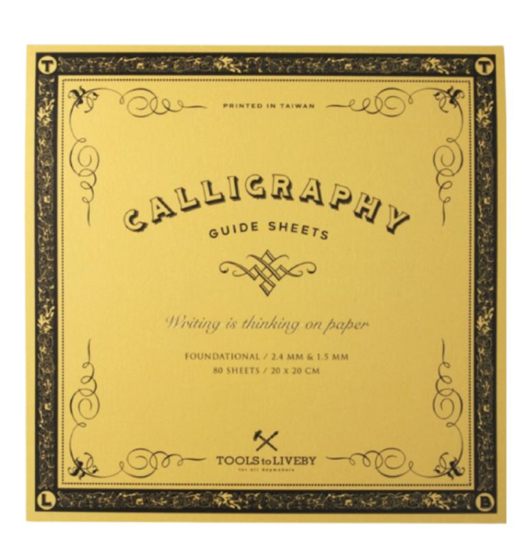 Tools to Liveby Calligraphy Practice Notebook, Chancery Cursive