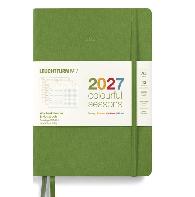 LT Weekly COLORFUL SEASONS 2027 Hardcover A5 Grønn