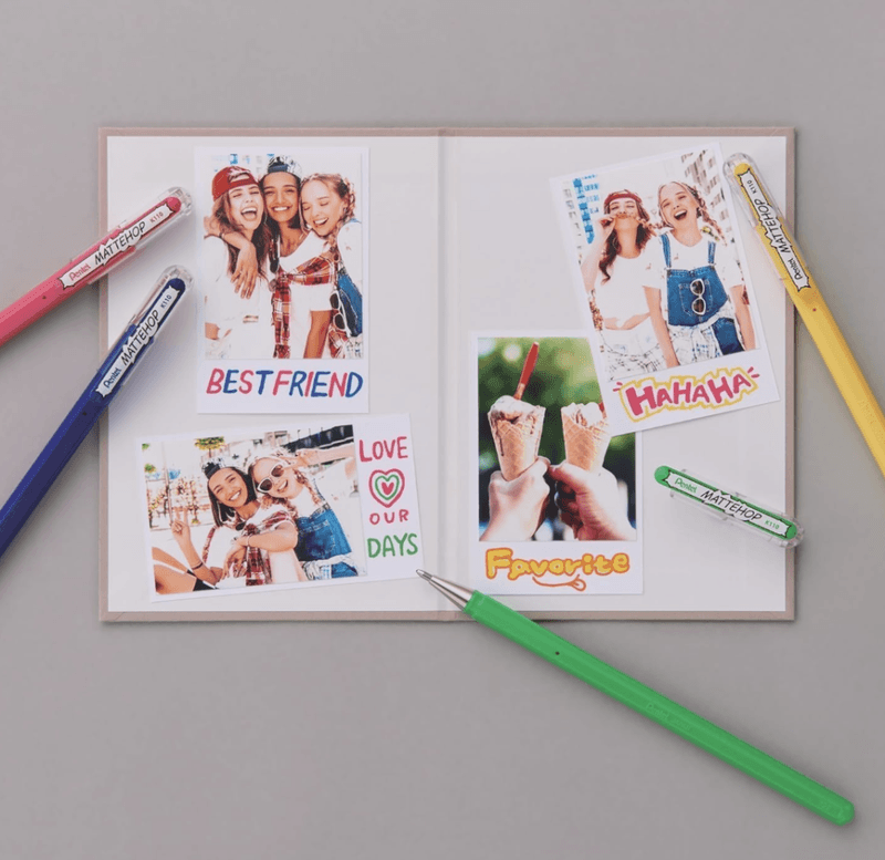 Pentel MATTEHOP Gel Pen Supermatt, ulike farger