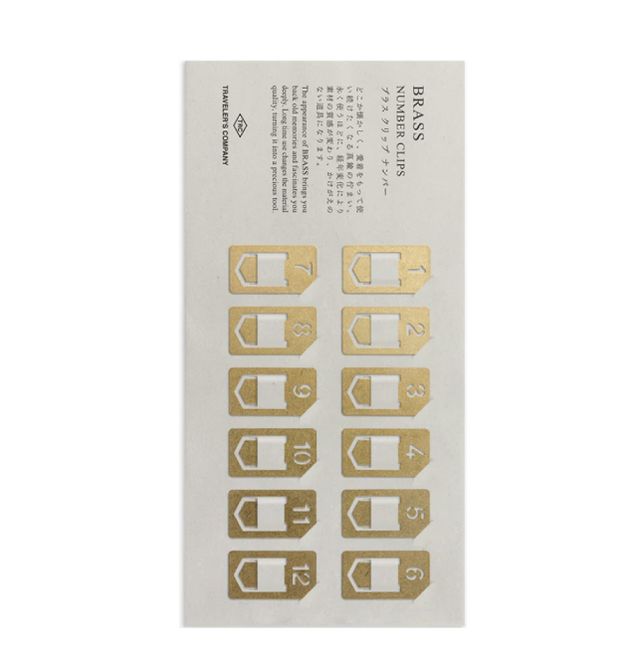Hovedbilde Travelers Brass Number Clips
