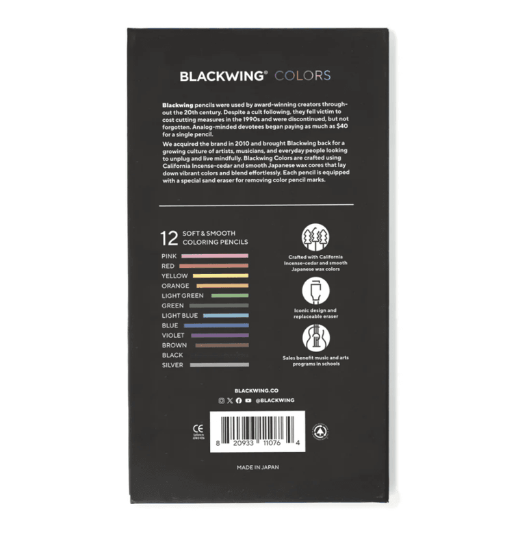Blackwing Fargeblyanter 12 stk