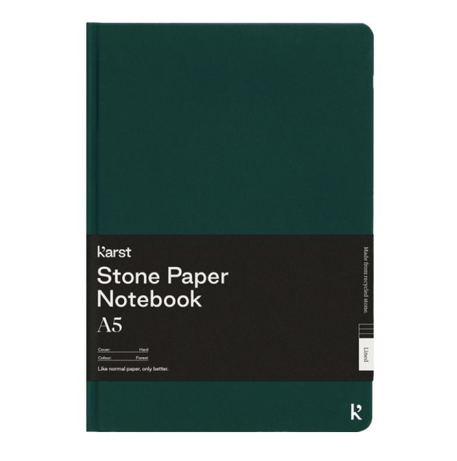Hovedbilde KARST Notatbok STONEPAPER Forest A5, Plain ...