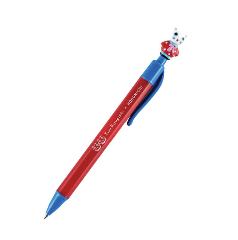 HOBONICHI  Yumi Kitagishi Ballpoint Pen White Cat