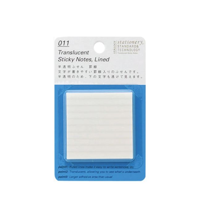 Hovedbilde Stalogy Translucent Sticky Notes Linjer