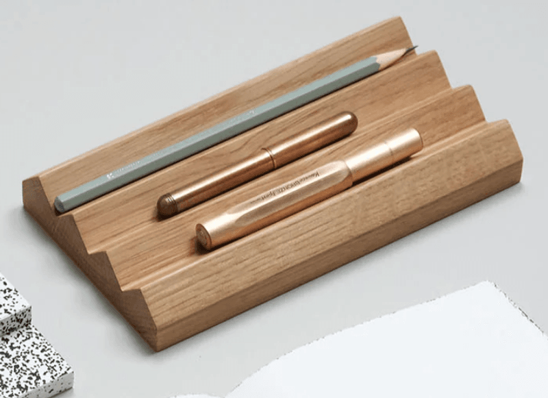 PAPIERNICZENI Oak Desk Penholder M