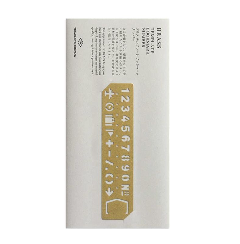 Travelers Brass Template Bookmark Number