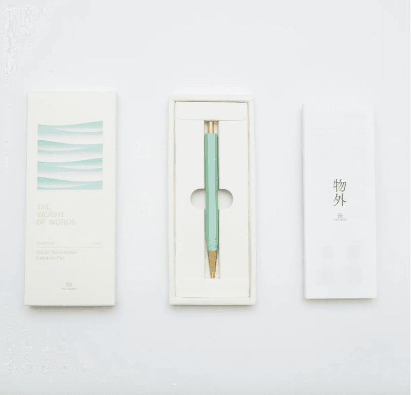 Ystudio Ocean Sustainable Ballpoint Pen, Teal Green 