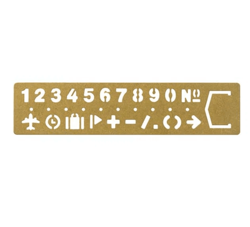 Travelers Brass Template Bookmark Number