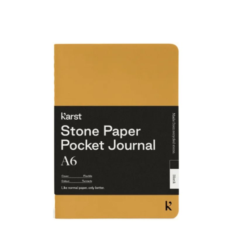 KARST Notatbok STONEPAPER Turmeric A6, Plain