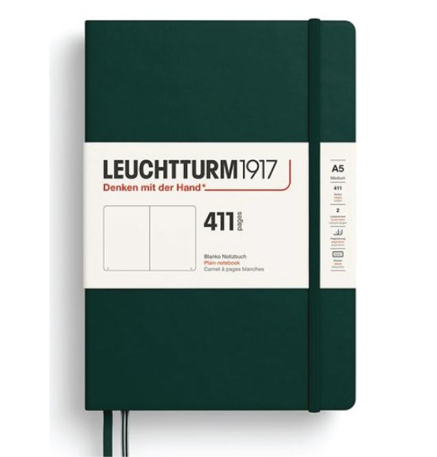 Hovedbilde LT Notebook A5 Forest Green PLAIN, 411 sider