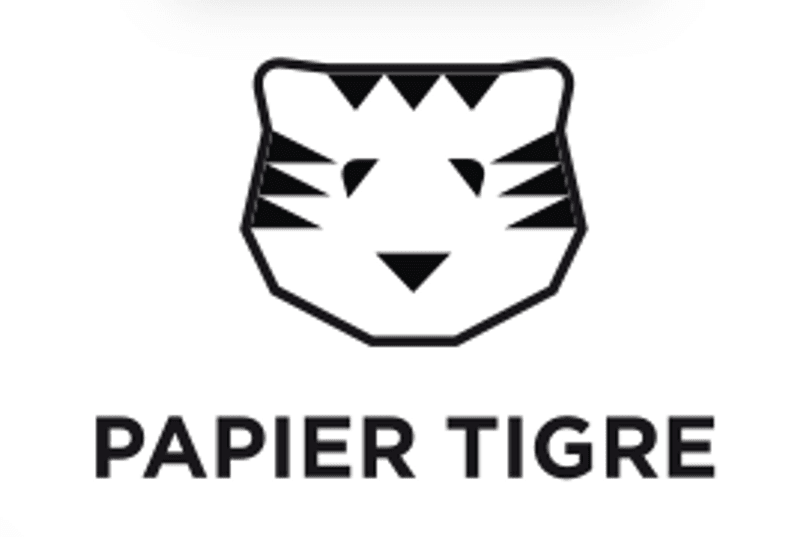 Papier Tigre Kulepenn Grå//rosa