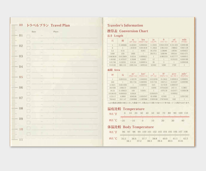 Travelers Notebook Diary 2027 MONTHLY, Passport size