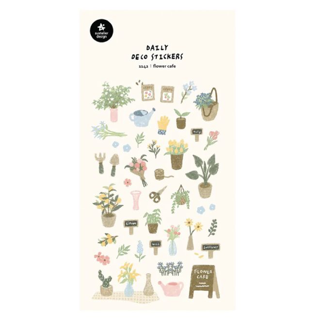 Hovedbilde Suatelier Stickers Flower Cafe