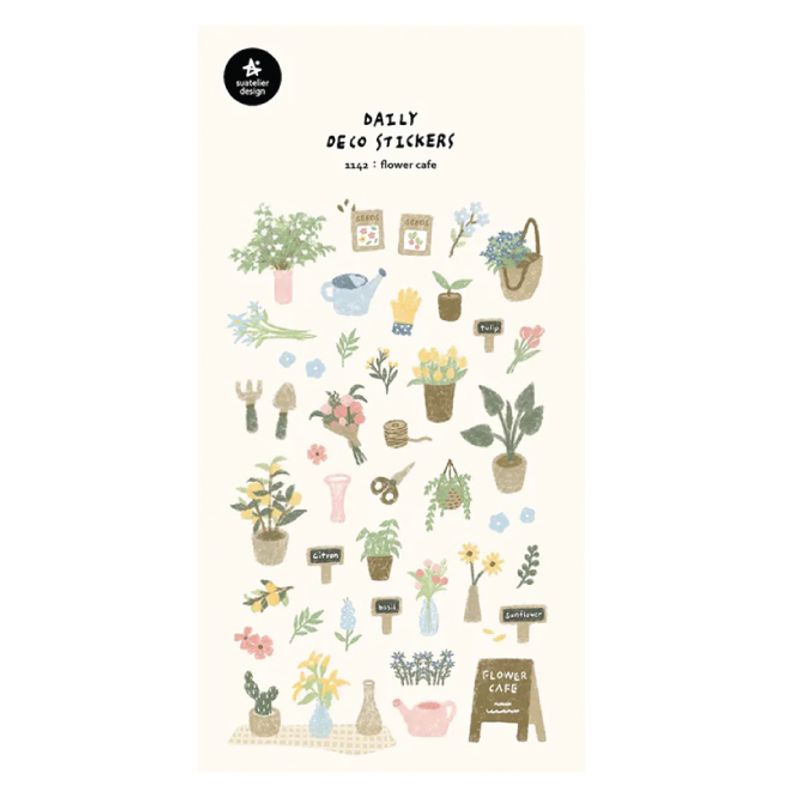 Suatelier Stickers Flower Cafe