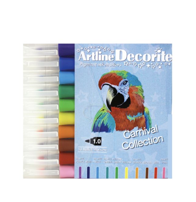 Hovedbilde ARTLINE Decorite Pen Bullet 10 stk, Carnival ...