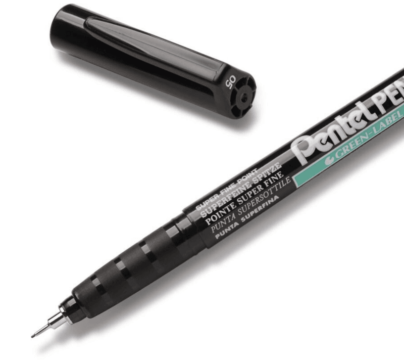 Pentel pen, NMF50, Super fine point, flere farger
