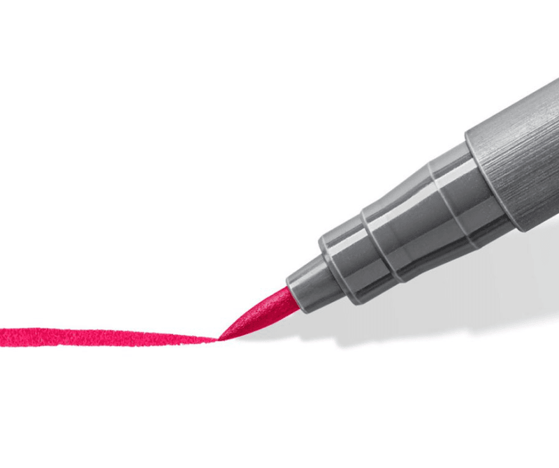 STAEDTLER Pigment Brush Pen 12 stk, Multi ink Basic