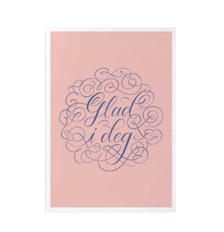 Memio Foldekort m konvolutt GLAD I DEG